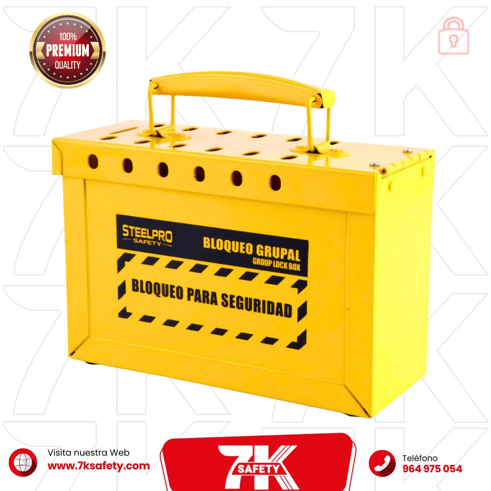 Caja de Bloqueo Grupal Steelpro para sistema LOTO
