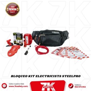 Kit de Bloqueo para Electricista Steelpro para sistemas de bloqueo y etiquetado LOTO