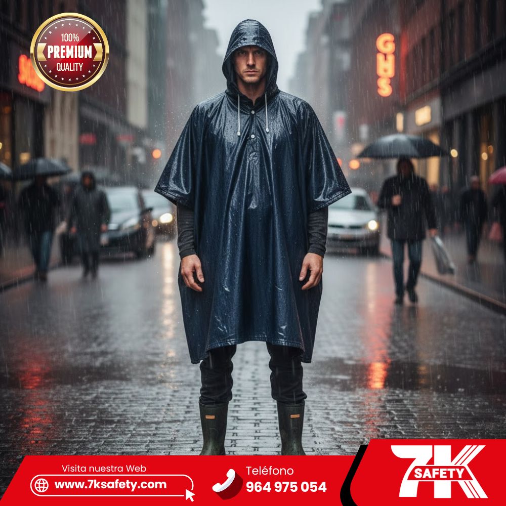 Poncho PVC Steelpro impermeable con costuras termoselladas