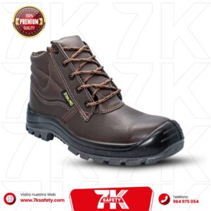 Bota Worker Marrón Steelpro | Calzado de Seguridad Industrial Antideslizante