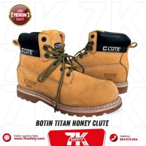 Botin Titan Honey Clute Seguridad Industrial Antideslizante Trabajo Pesado
