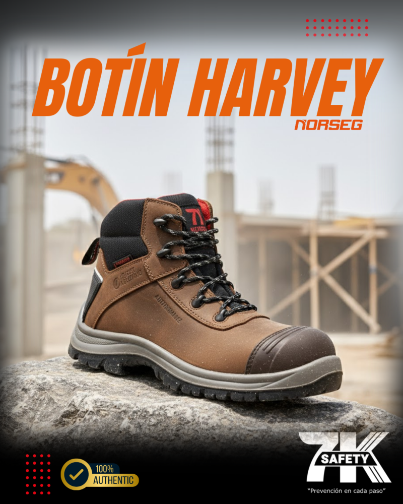 Botín de Seguridad Harvey CT Norseg | Calzado Industrial con Puntera de Composite y Suela Antideslizante SRC