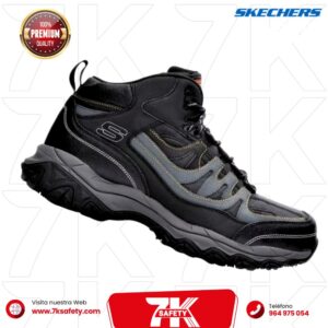 Botín Skechers Work 77108 BKCC Negro de seguridad industrial