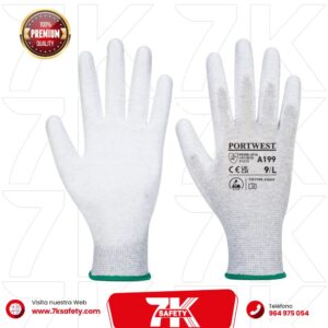 Guante Antiestático Palma PU A199 Portwest para trabajos de precisión