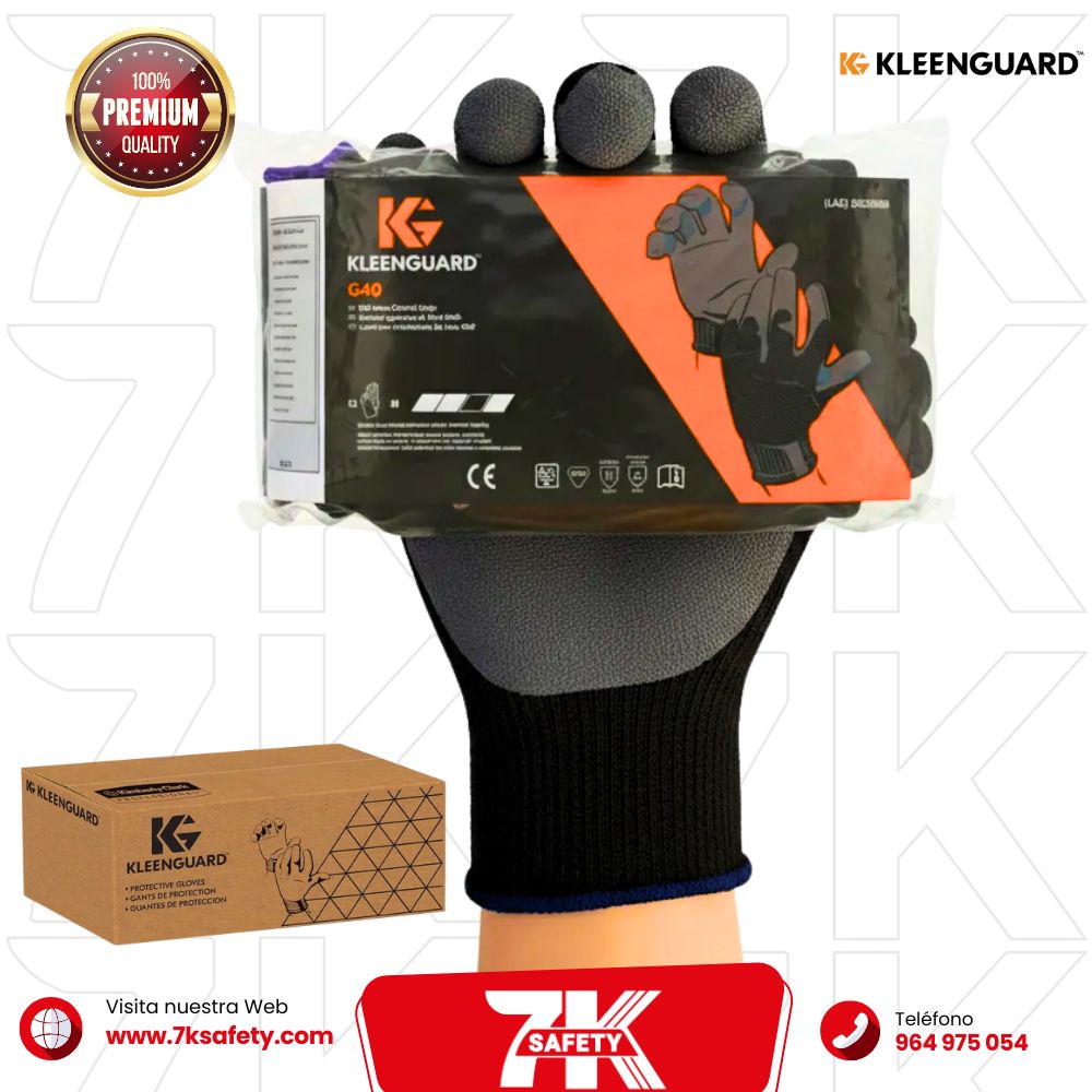 Guantes G40 KleenGuard de látex para uso industrial