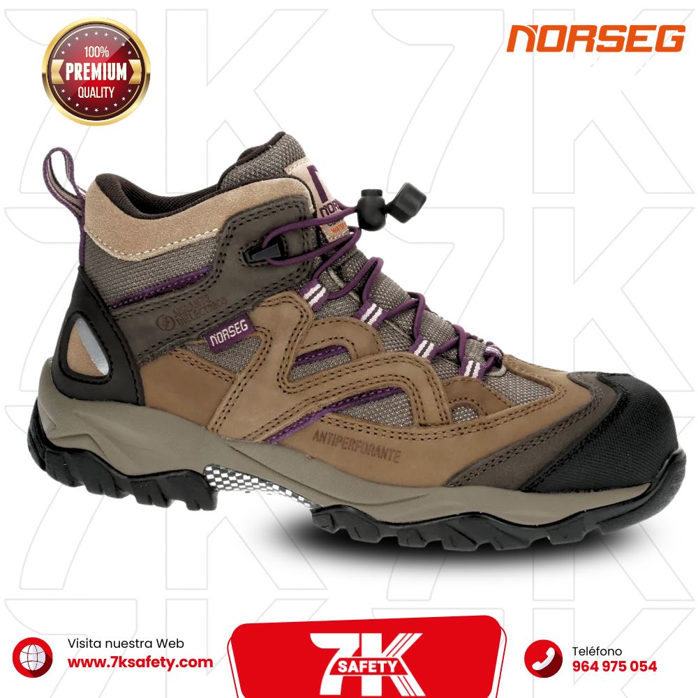 Botín Norseg Safety Katrina CT Beige para Mujer