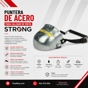 Puntera de Acero para Calzado de Visita Stronguard para protección industrial