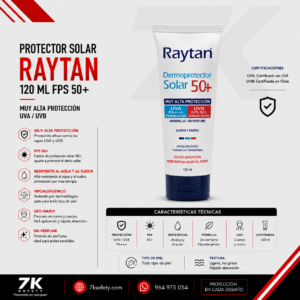 Protector Solar Raytan FPS 50+ 120 ml para protección UV laboral