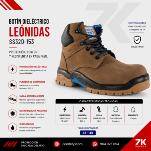 Botín Dieléctrico Sandder Leónidas SS32D-153 para trabajos eléctricos e industriales