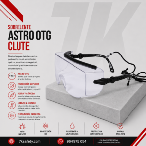 Sobrelente Astro OTG Clute para protección visual sobre lentes de medida