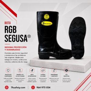 Bota RGB Logo Amarillo SEGUSA para trabajo industrial y operativo
