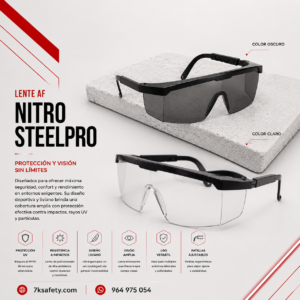 Lente Steelpro Nitro AF para protección visual industrial
