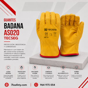 Guante de Cuero Badana Tecseg AS020 para trabajos industriales
