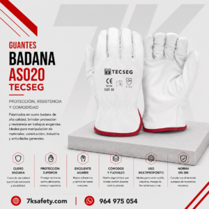 Guante de Cuero Badana Tecseg AS020 para trabajos industriales