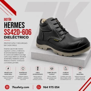 Botín Dieléctrico Hermes SS42D-606 Negro para trabajos eléctricos e industriales