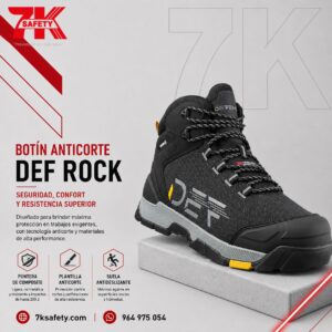 Bota de Seguridad Anticorte DEF Rock para trabajos industriales y forestales