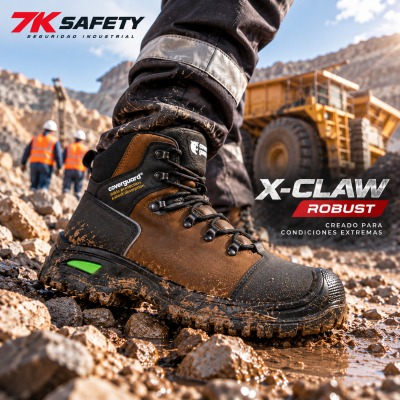 Botín de seguridad X-CLAW ROBUST Coverguard en terreno rocoso para uso industrial